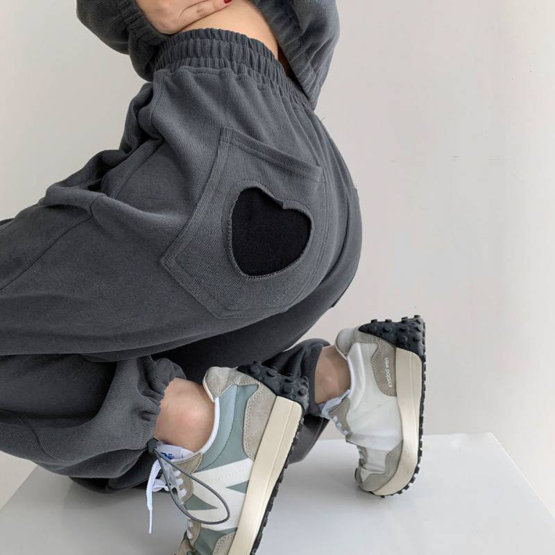 Spring Gray Sweatpants Women Jogger