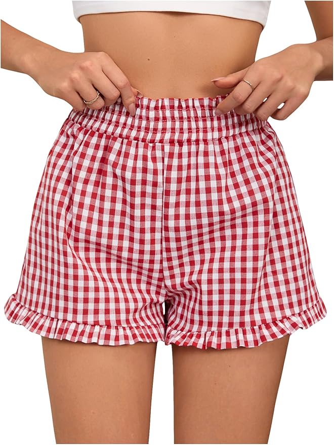 Women’s Plaid Casual Shorts