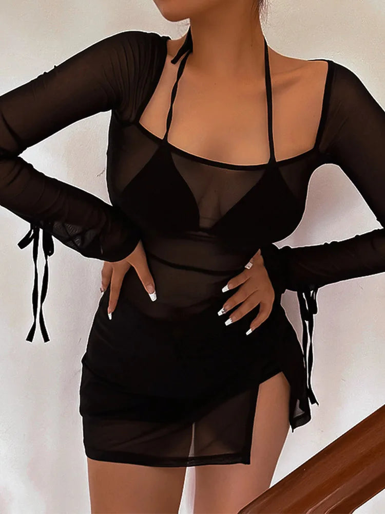 Square Collar Mini Dress