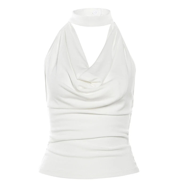 Solid Halter Summer Vest