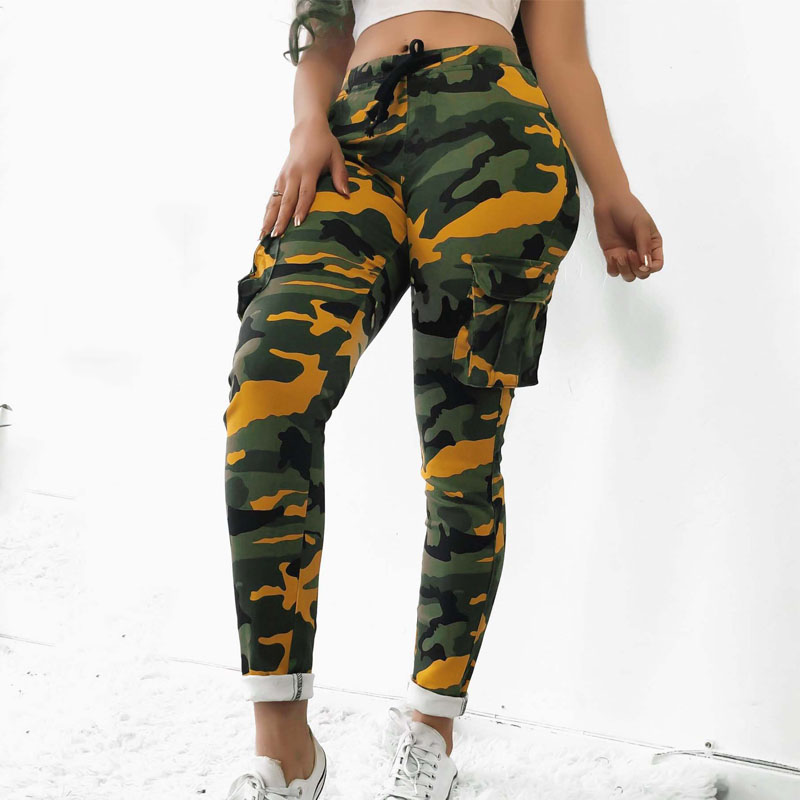 Camouflage Plus Size Casual Trousers