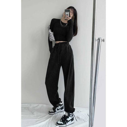 Spring Gray Sweatpants Women Jogger