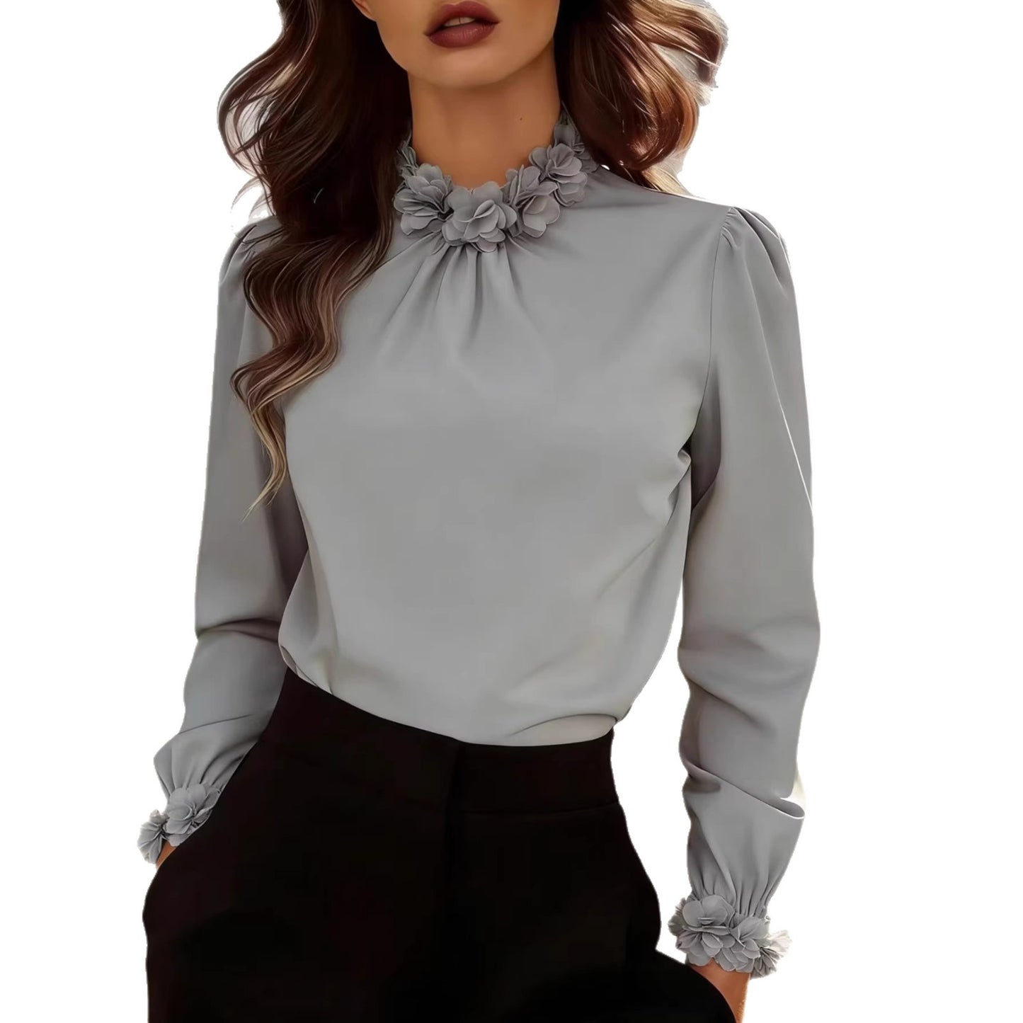 French-style Long-sleeve Blouse