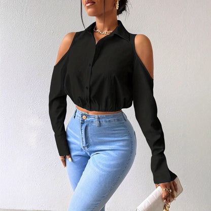 Lapel-button-up Cardigan