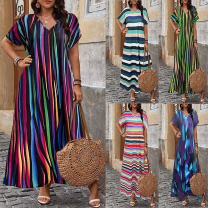 Printed Slit Hemline Dress