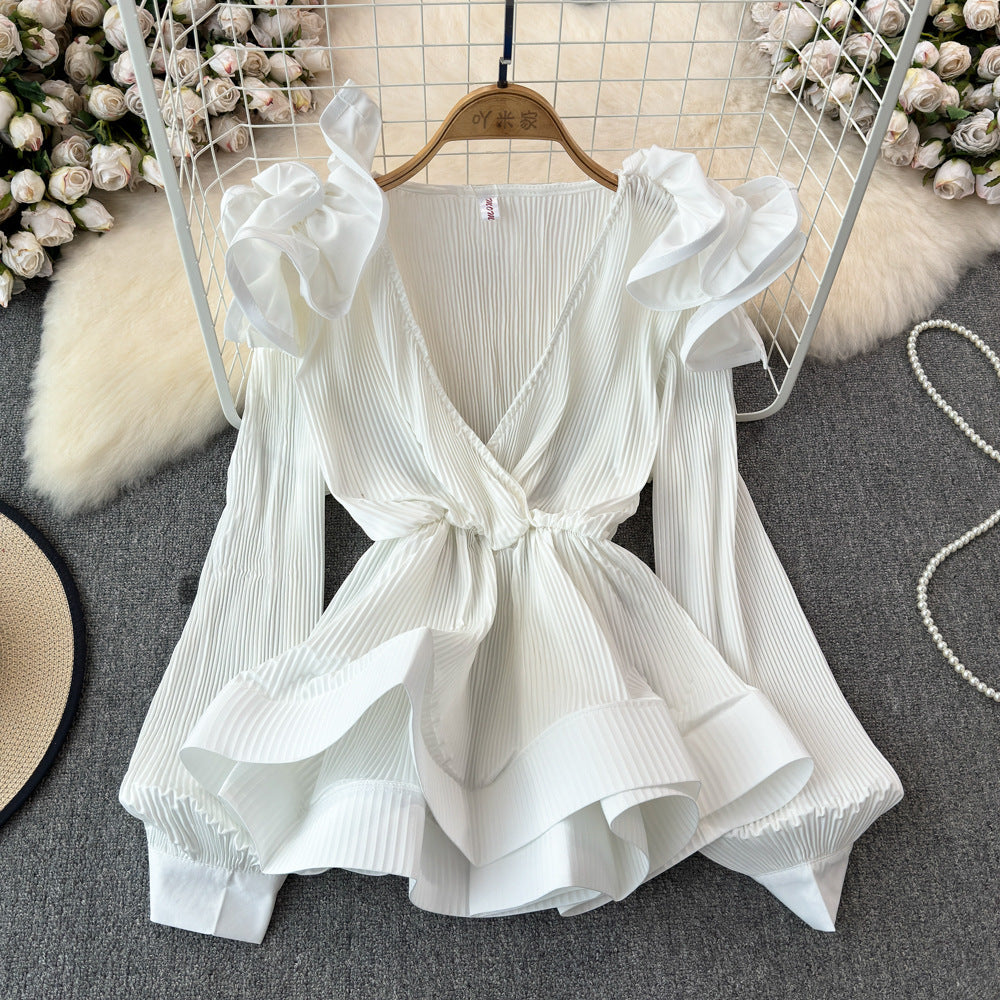 Ruffled-waist Blouse
