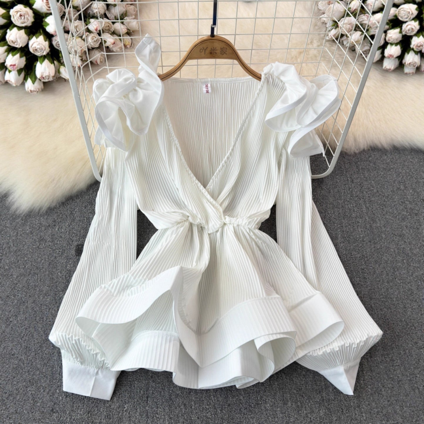 Ruffled-waist Blouse