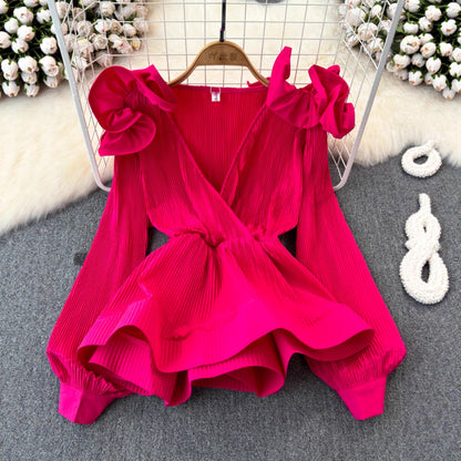 Ruffled-waist Blouse