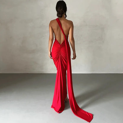Backless Bodycon Maxi Dress