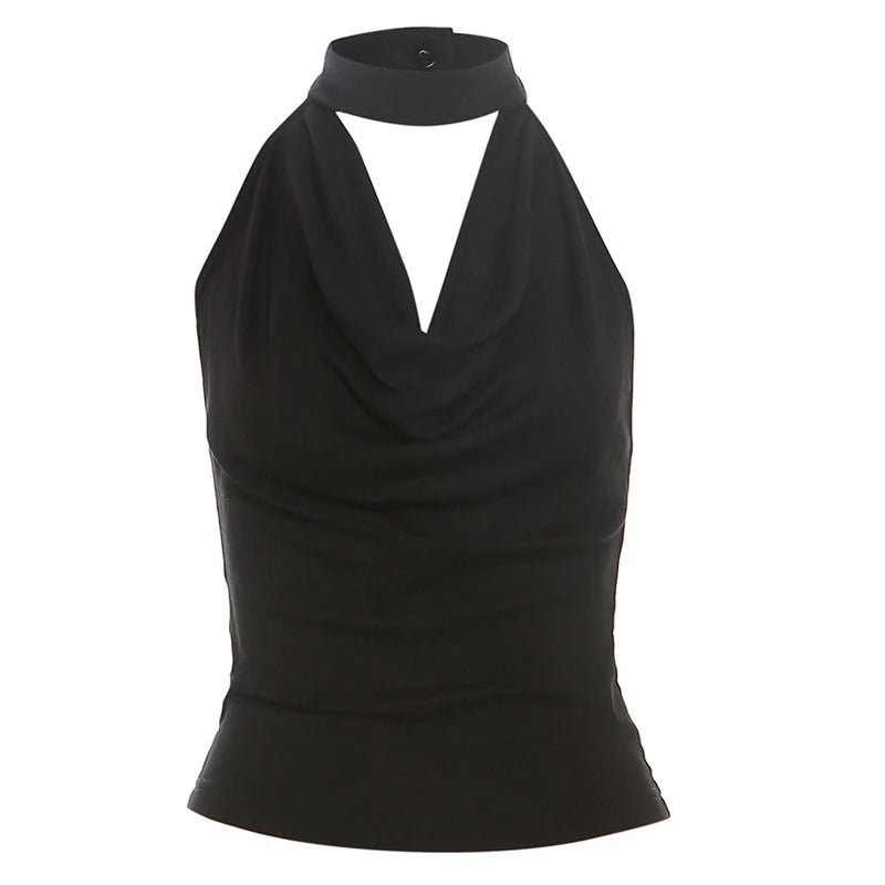 Solid Halter Summer Vest