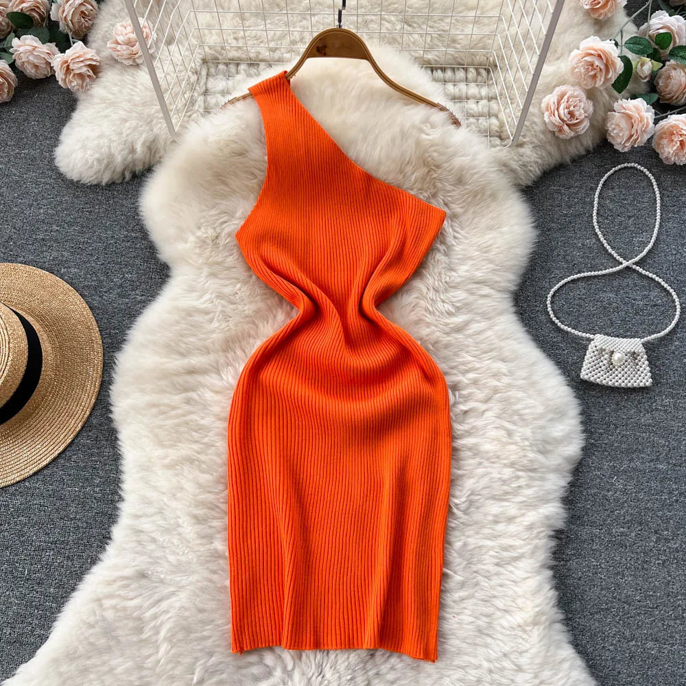 Slim Elastic Knitted Dress