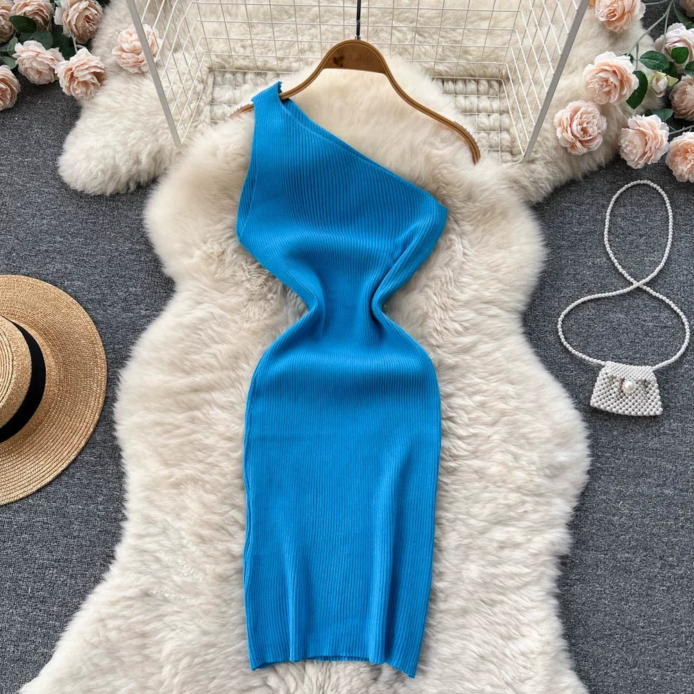 Slim Elastic Knitted Dress