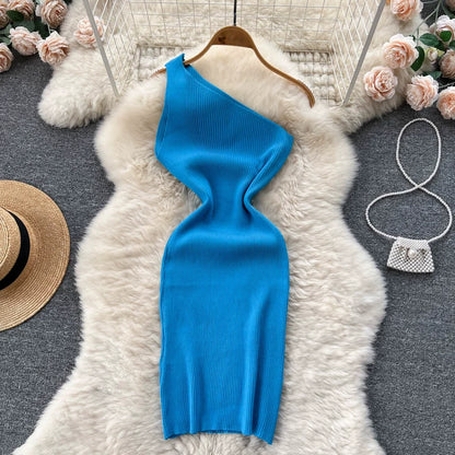 Slim Elastic Knitted Dress