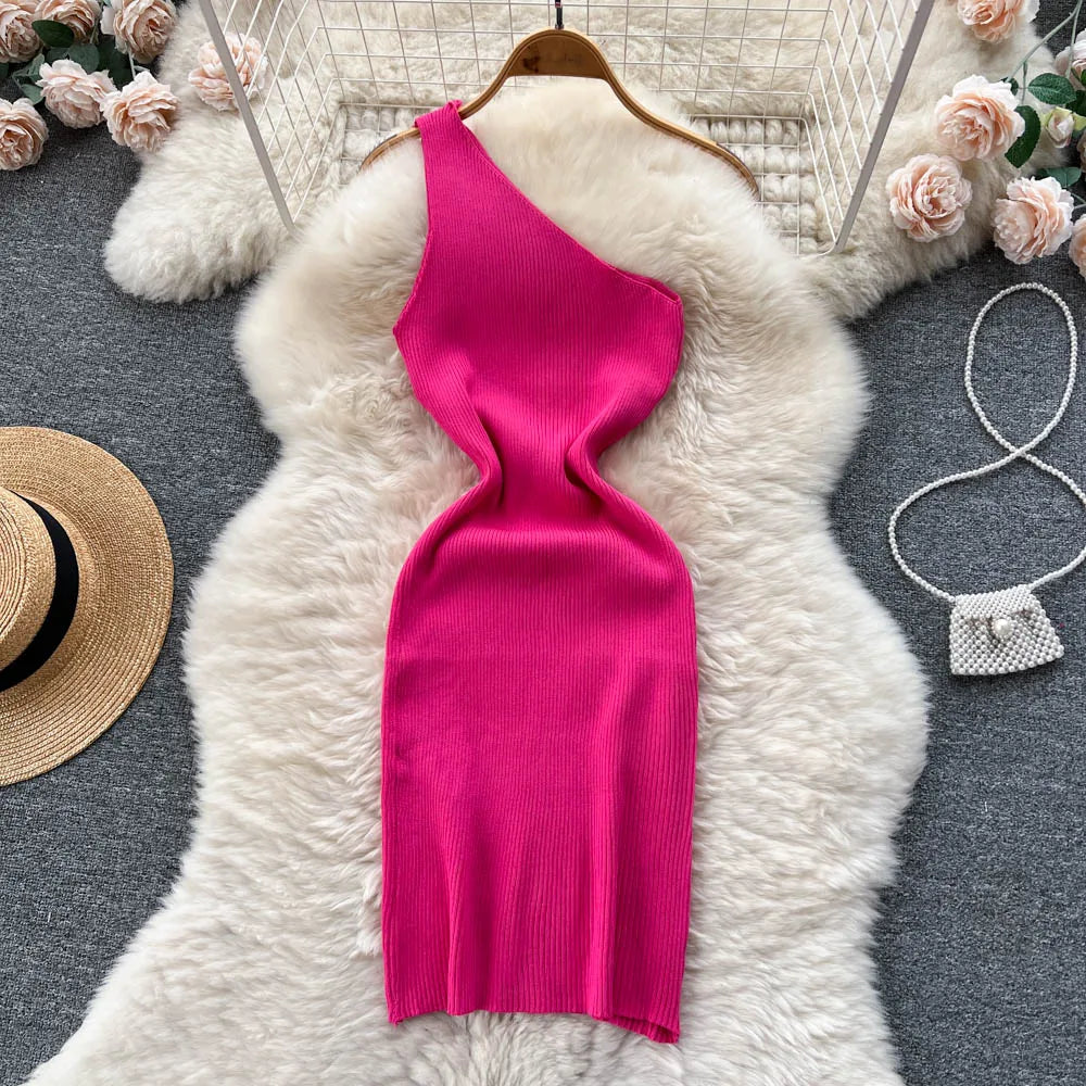 Slim Elastic Knitted Dress