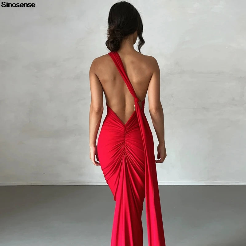 Backless Bodycon Maxi Dress