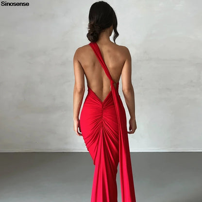 Backless Bodycon Maxi Dress