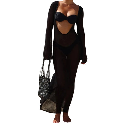 Sheer Beach Coverup Dress