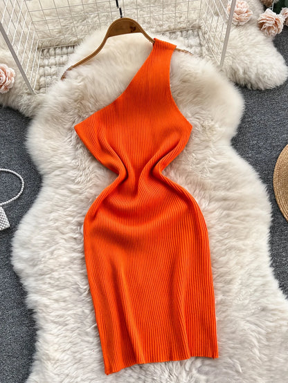 Slim Elastic Knitted Dress