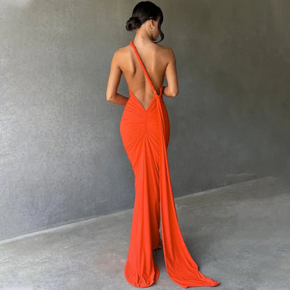 Backless Bodycon Maxi Dress