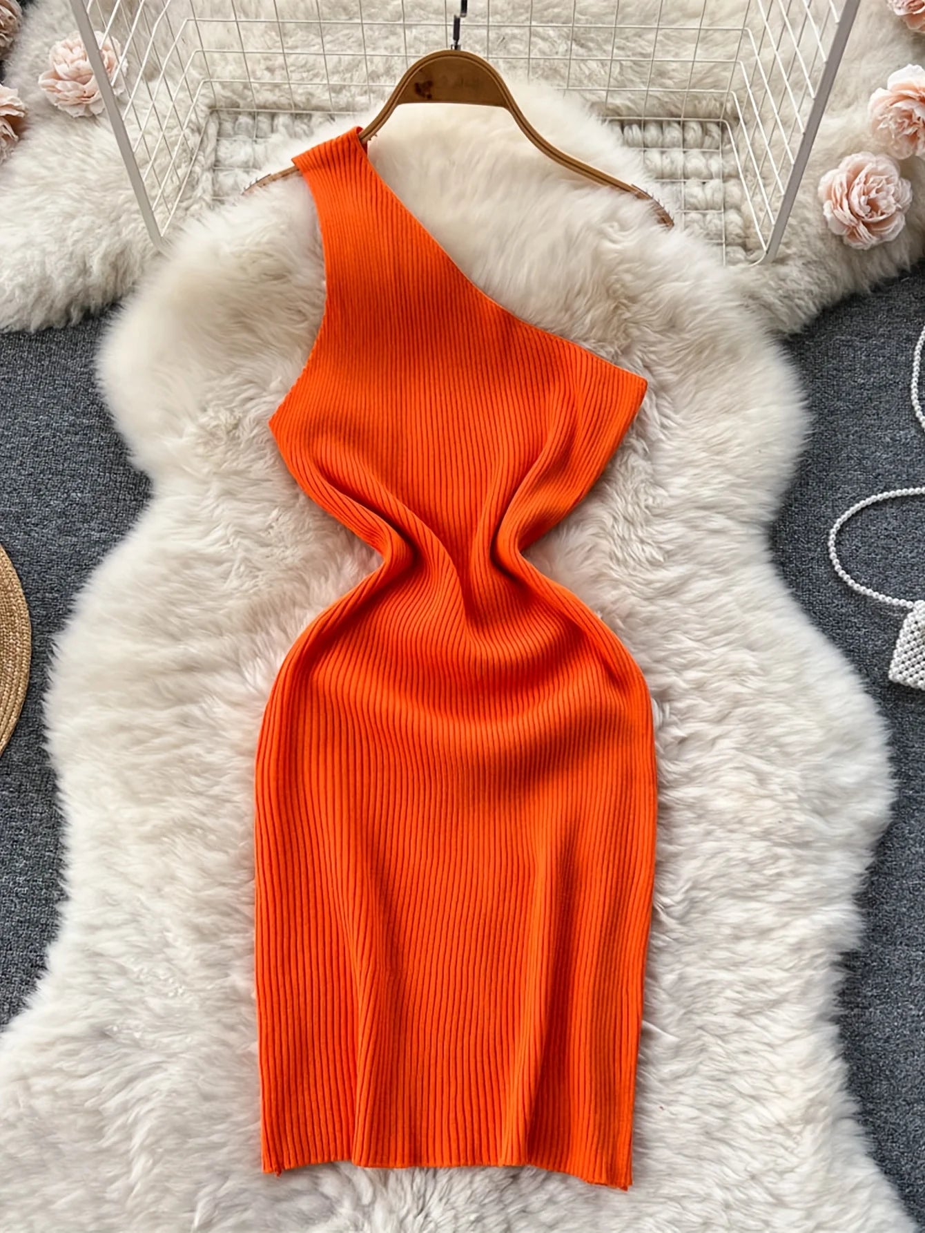 Slim Elastic Knitted Dress