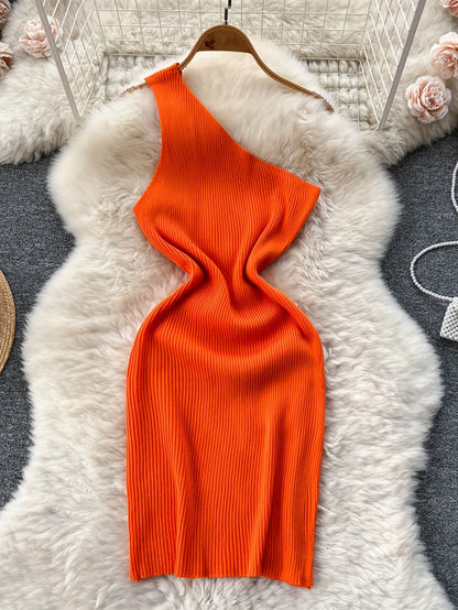 Slim Elastic Knitted Dress
