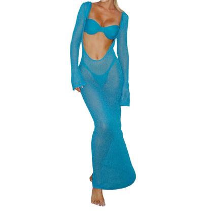 Sheer Beach Coverup Dress