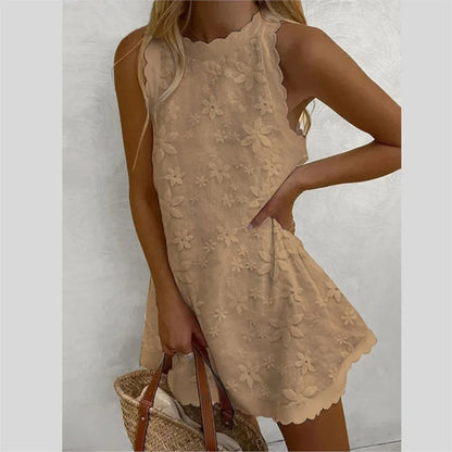 White Lace Summer Mini Dress