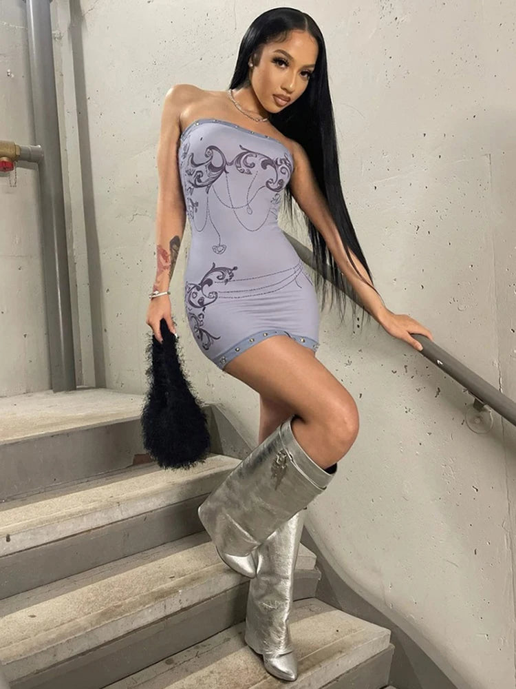 Metal Ring Bodycon Dress