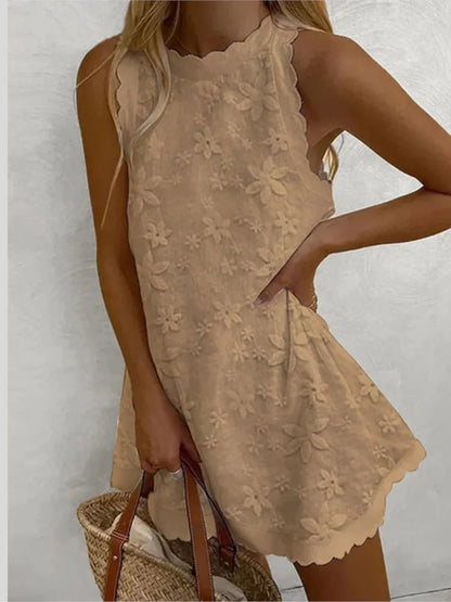 White Lace Summer Mini Dress