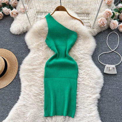 Slim Elastic Knitted Dress