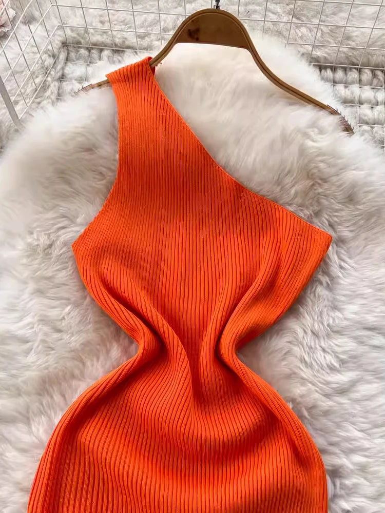 Slim Elastic Knitted Dress