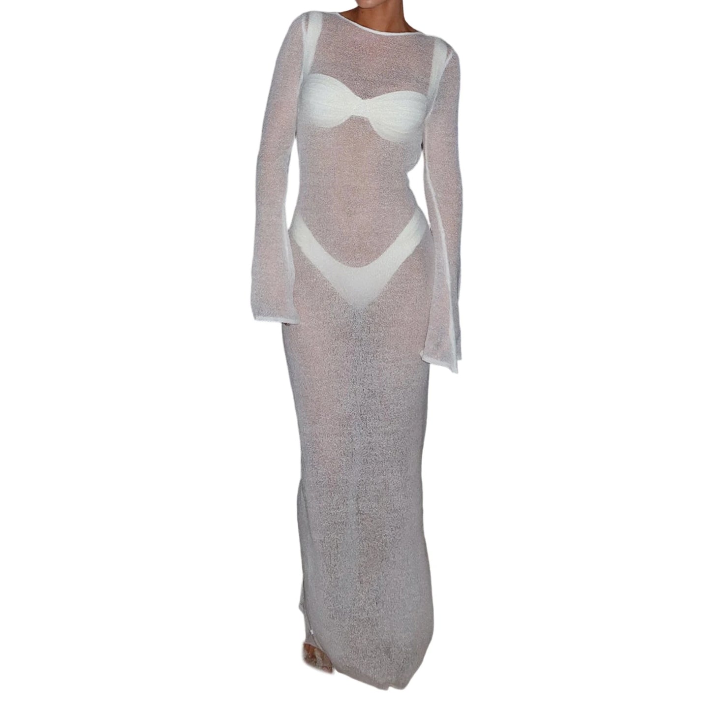 Sheer Beach Coverup Dress