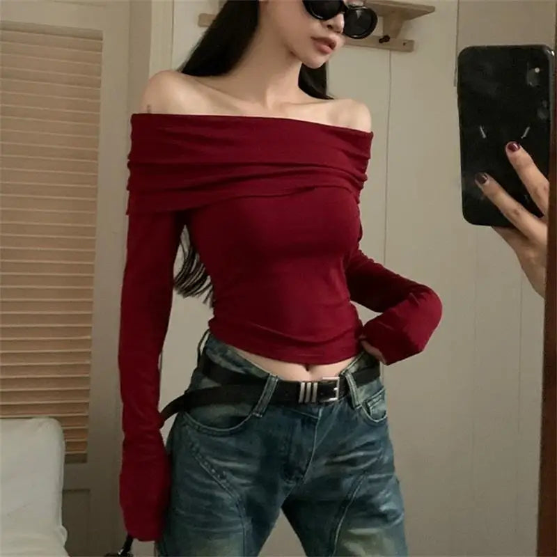 Off-Shoulder Crop Top