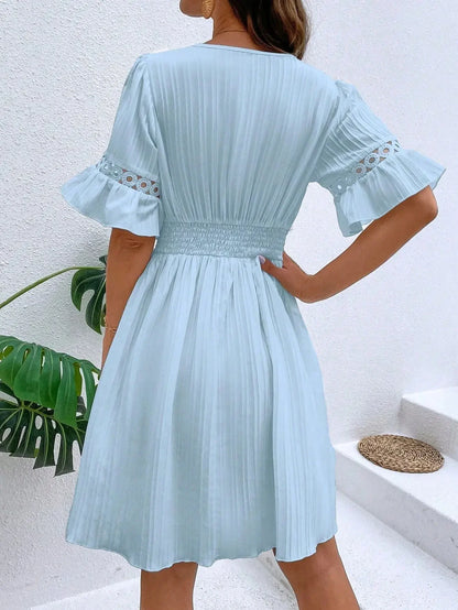 Summer Hollow V-Neck Dress