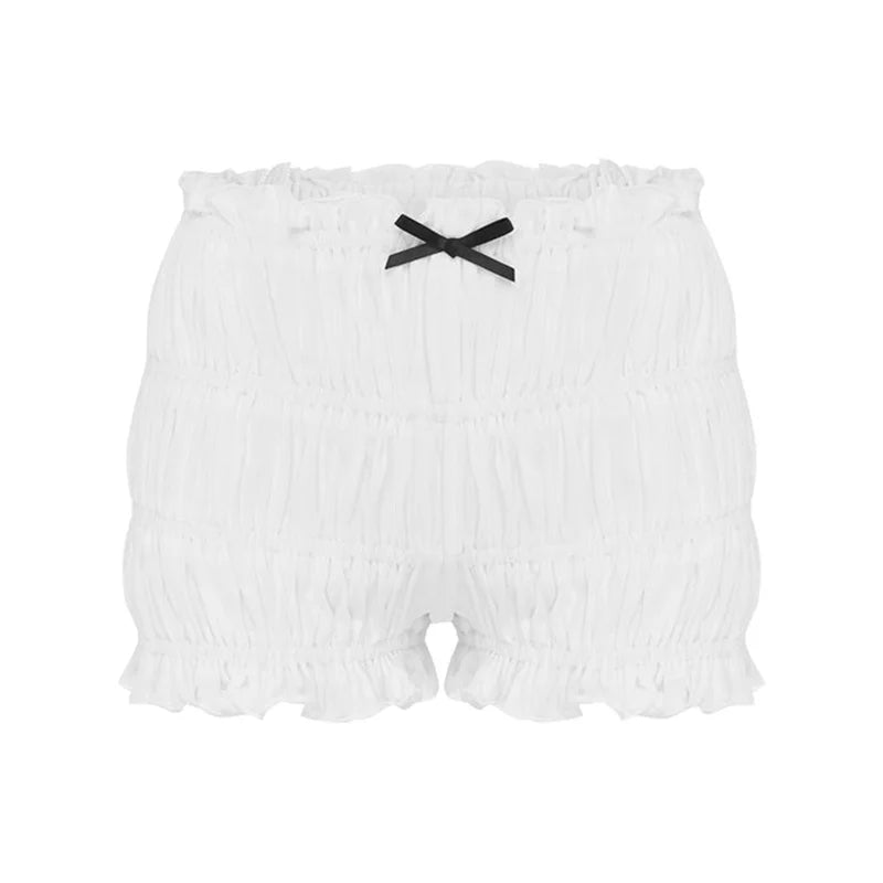 Ruffle Bow Tiered Shorts