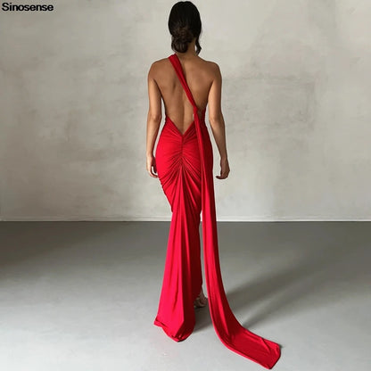 Backless Bodycon Maxi Dress