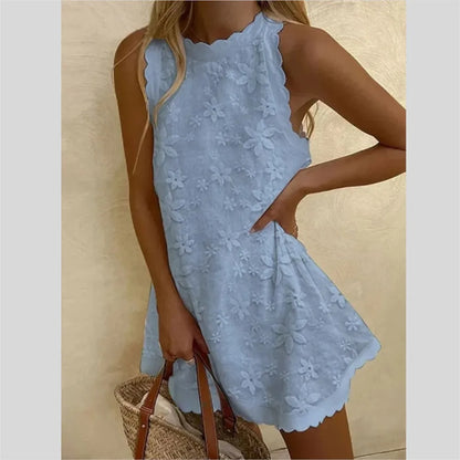 White Lace Summer Mini Dress