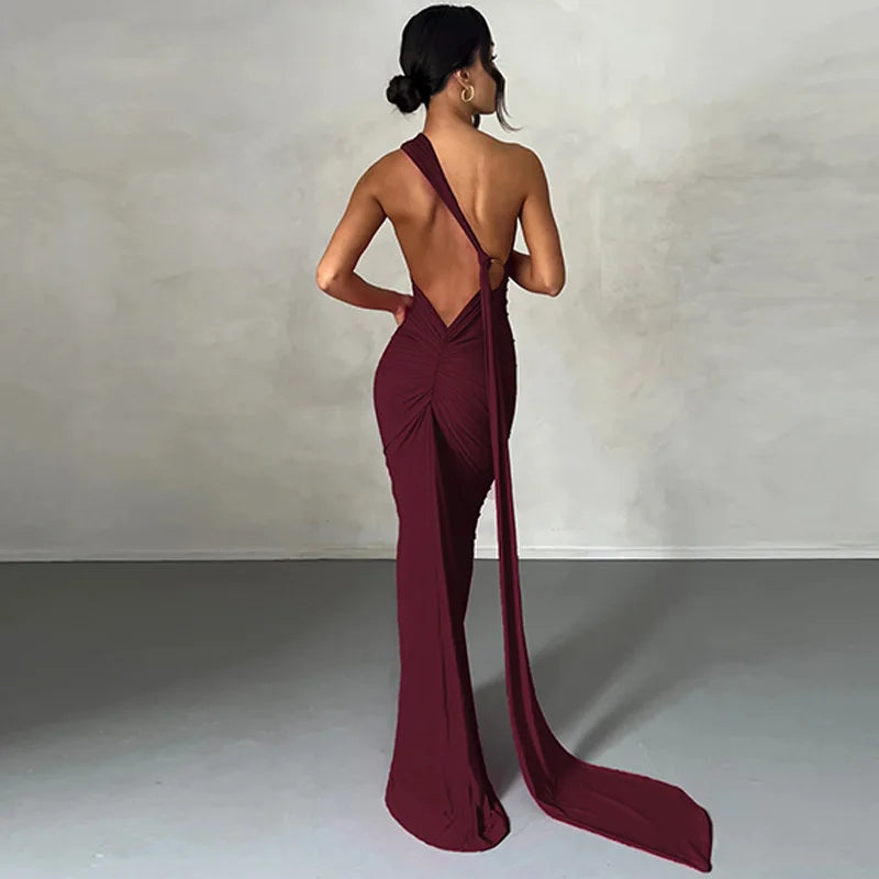 Backless Bodycon Maxi Dress