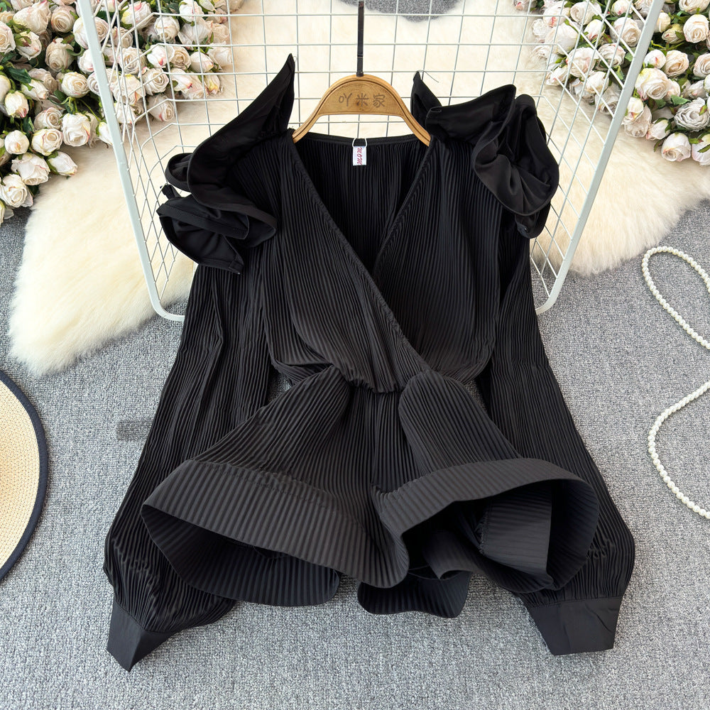 Ruffled-waist Blouse