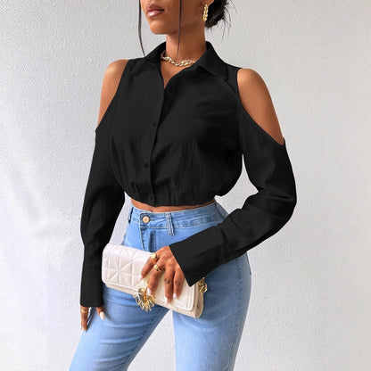 Lapel-button-up Cardigan