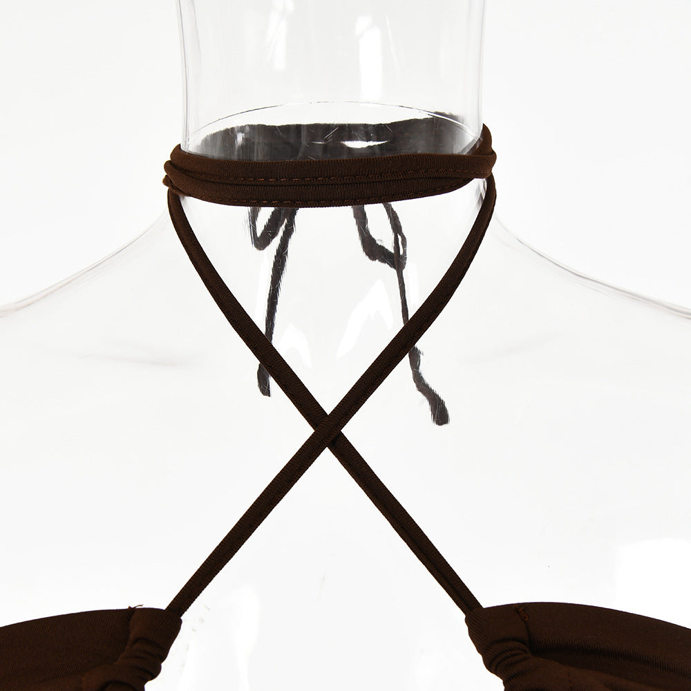 Luxury Cutout Halter Dress