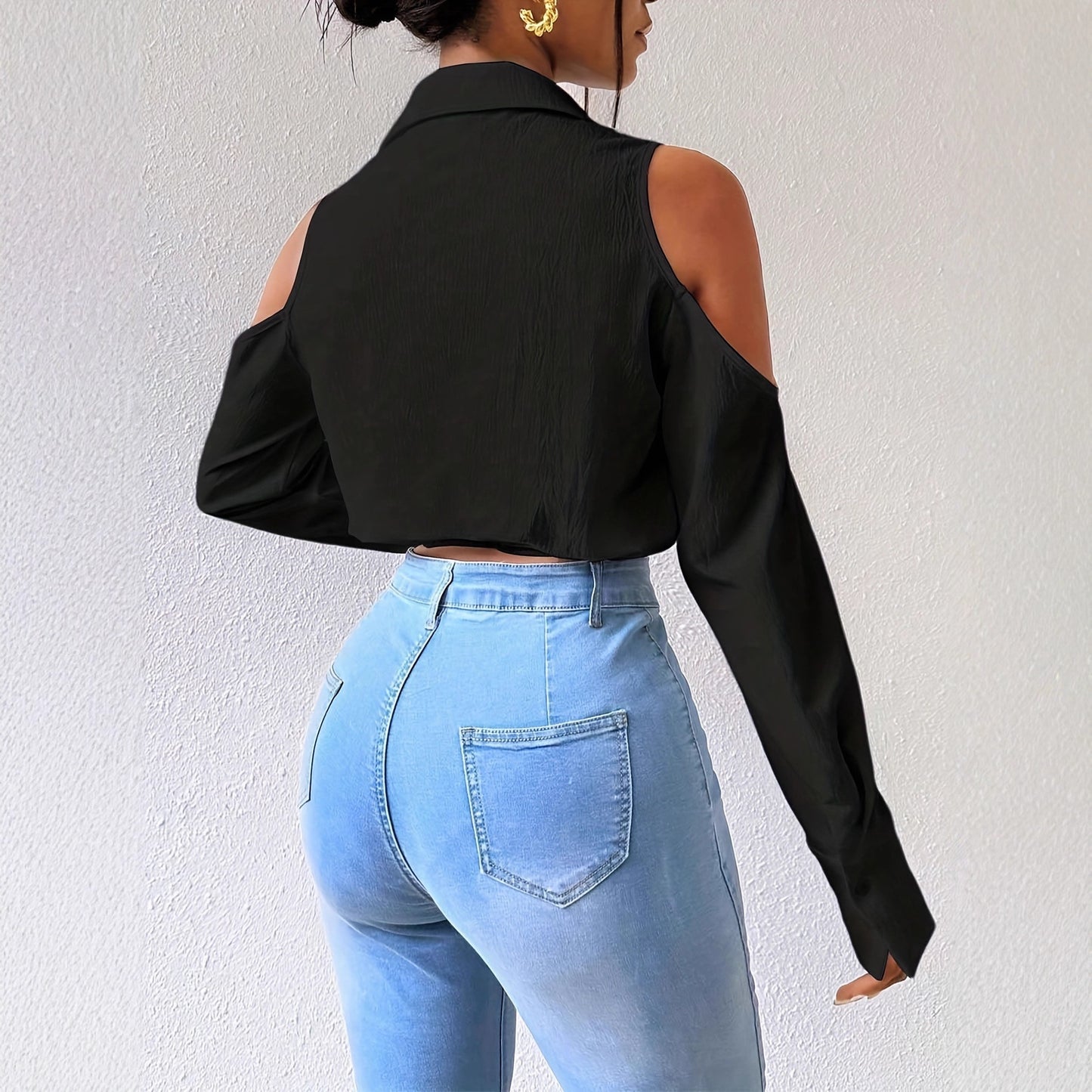 Lapel-button-up Cardigan