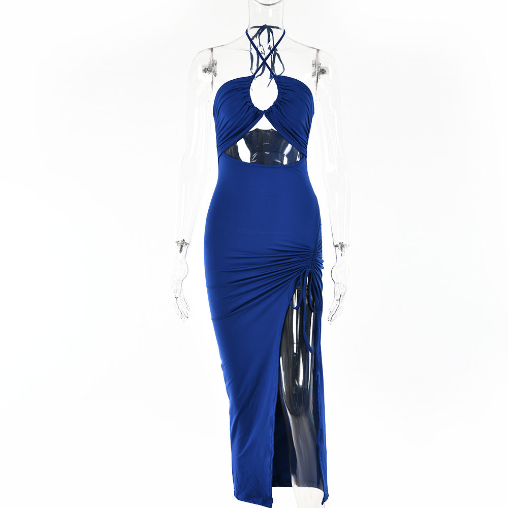 Luxury Cutout Halter Dress